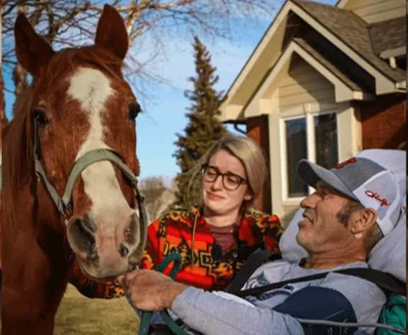 Man reunited with horse